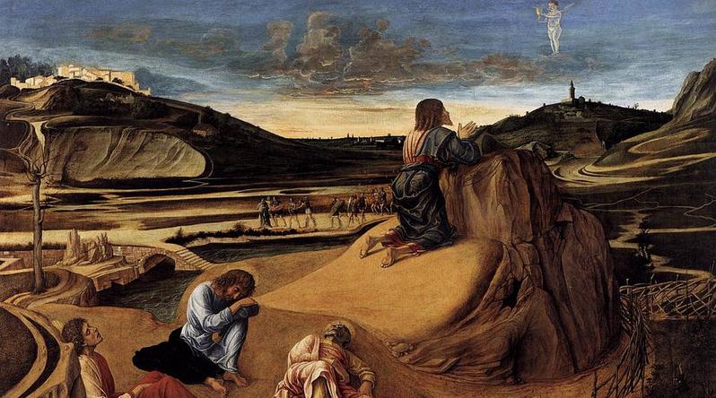Giovanni Bellini (circa 1430–1516). Orazione_nell'orto. [Public domain or Public domain], via Wikimedia Commons"