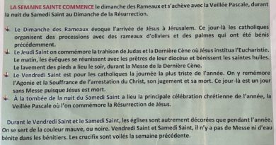 Les étapes de la semaine Sainte