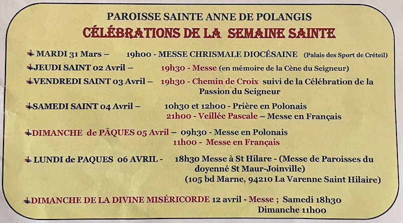 Bonne Semaine Sainte